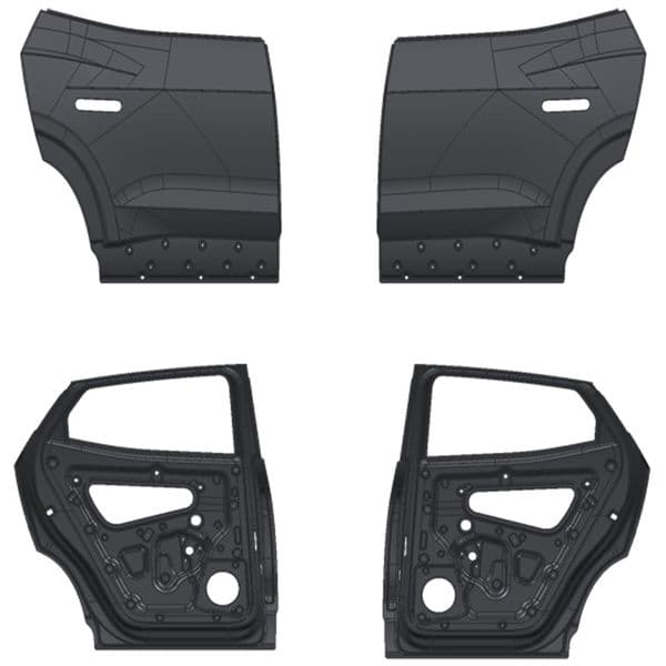Precision-Fit Custom Aluminum Rear Door Molds with Accurate Holes and Sealed Edges