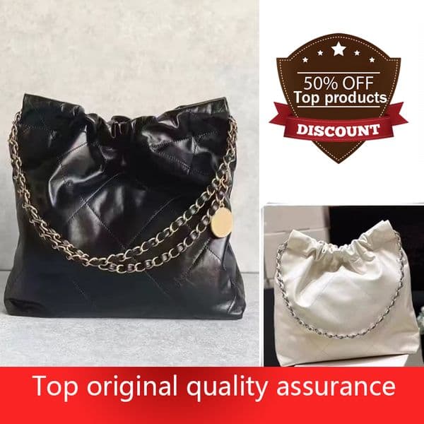 luxury brand designerMirror Quality Luxury designers Mini Bucket Bags 22 handbag shopping bag Calfskin Quilted Tote Black Purse Womens Shoulder Silver Chain Bag