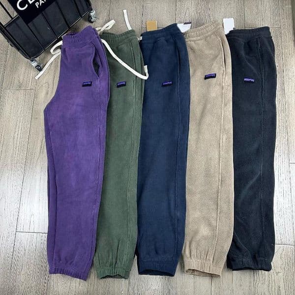 Mens Pants Outdoor Fleece Jogger With Drawstring For Autumn And Winter Fleece-Lined Warm Slim-Fit Sweatpants Trendy Brand