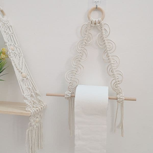 Macrame Seagrass Placemat Heat Resistant Eco-Friendly Round Design for Party Use As Toilet Paper Holder