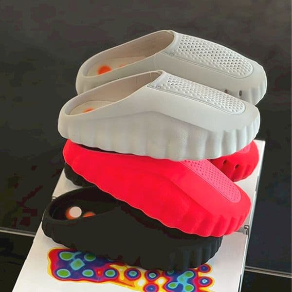 Fashion Desginer Mind 001 Slide Slides Mind001 Slippers Soft Rubber Sandals Tech Comfortable Mules Clog Men Women Beach Shoes Black Red Bone Light Smoke Grey 1049