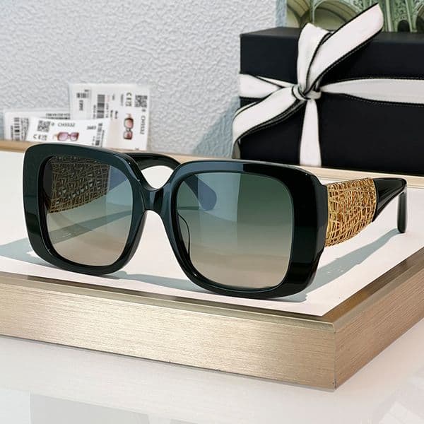 Womens Designer Sunclasses Large Metal and Acetate Frame Square Eyewear C5532 Luxury Sunglasses Outdoor Goggles UV400 Glasses With Box