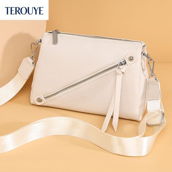 TEROUYE 2025 autumn new women's shoulder bag Korean version versatile leather niche design women's handbag women's crossbody bag