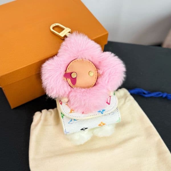 Designer Bag Charms Keychain Coin Purse Keychain High Quality Bag Charms Leather Luxury Keychain mini Wallet Keychain Christmas
