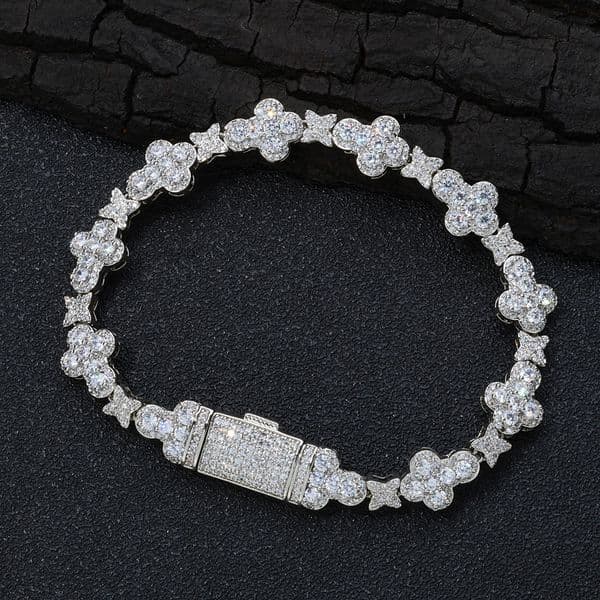 European And American Designer Necklace Cross-border Hip-hop Cross Star Outdoor Fashion Jewelry Chain Women's High-end Zircon Bracelet Wholesale