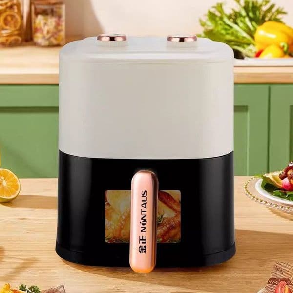 Large-capacity visible air fryer with no smoke and multi-functional electric oven