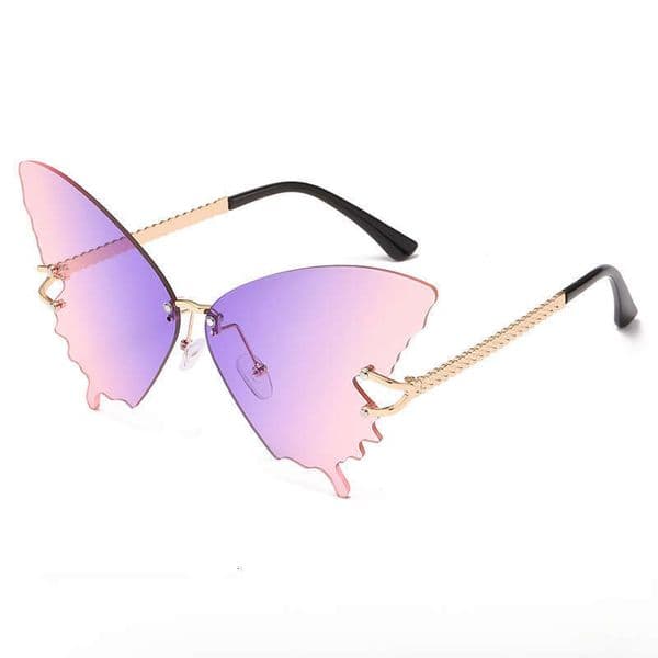 Sunglasses Fashion Butterfly Large Frame Gradient Color European American Street Style for Driving and Outdoor Gift High Quality Texture