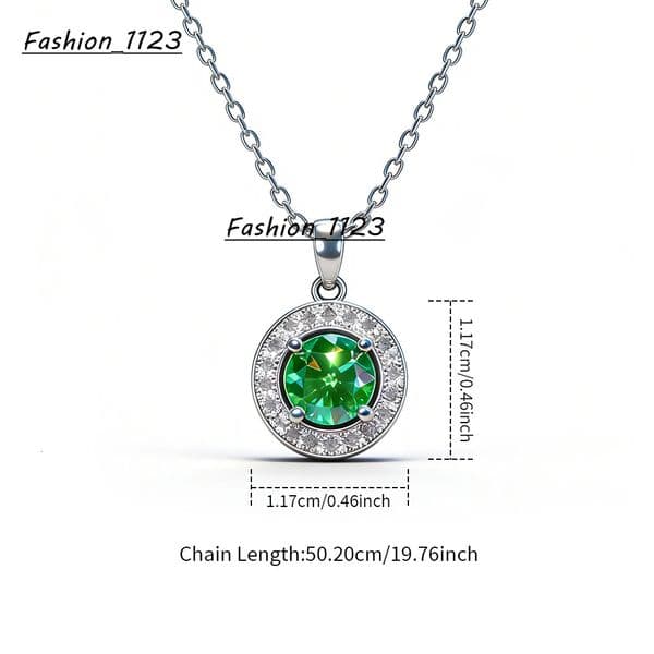 Factory Direct Sale Lab Grown Emerald Moissanite Gemstone Pendant Necklace 925 Sun Sterling Silver Jewelry