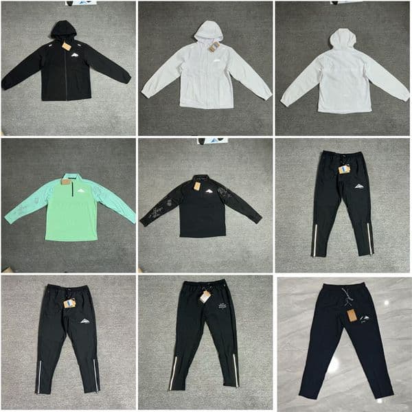 Spring and Autumn fashion brand men jacket sportswear set hooded zipper top outdoor sports set quick drying pants joggerpant
