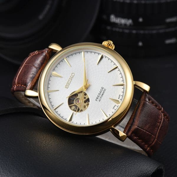 MEN Fashion men SEIKOity Tourbillon Watch Automatic mechanical movement wristwatches High Quality Luxury Brand Clock stainless mens watches #566
