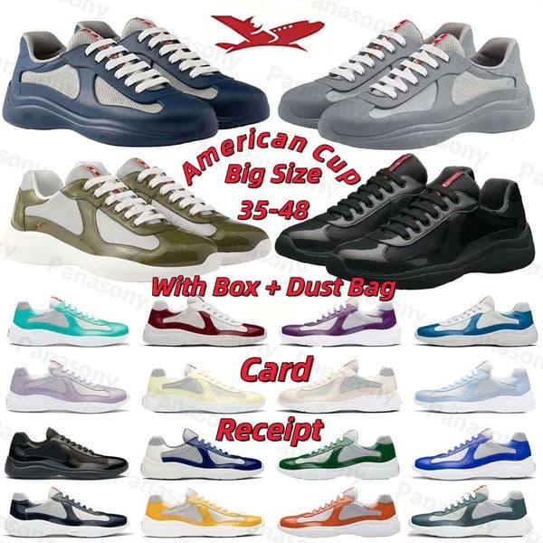 Luxury sports shoes men shoes classic casual women shoe sports shoes matte leather america cup fashion running shoes nylon black outdoor shoes 35-48