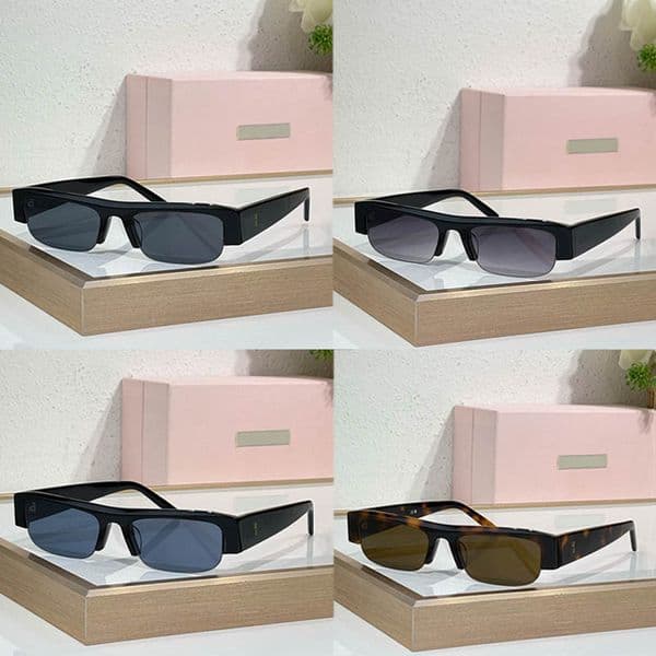 Designer Women Man Popular Rectangle Sunglasses MUB075 Luxury Acetate Half Frame Eyewear Outdoor Daily UV400 Protection Glasses