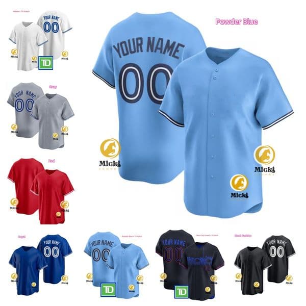 Roger Clemens Baseball Jersey 12 Roberto Alomar 32 Roy Halladay 29 Joe Carter 28 Al Leiter 37 Dave Stieb 10 John Mayberry Sr. Jerseys Custom Stitched