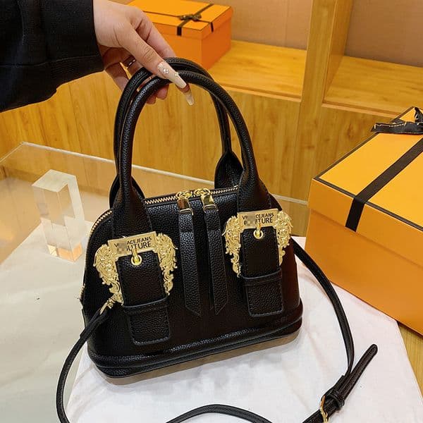 Designer, Luxury French Style High-quality Small Square Bag 2024 New Rivet Bag Fashion Handheld Small Square Bag Unique Lock Buckle Women's Bag
