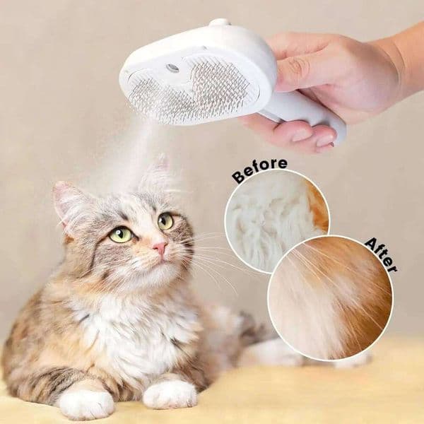 Upgraded Pet Spray Grooming Comb Steamy Floating Hair Removal Cleaning Steam Brush Styling for Dogs Cats Accessories 26H0202