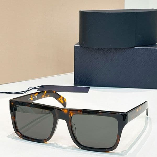 26ss Mens Womens Sunglasses Acetate Square Luxury Frame Polarized Lens UV400 UV Protection Beach Travel Style SPRC15V
