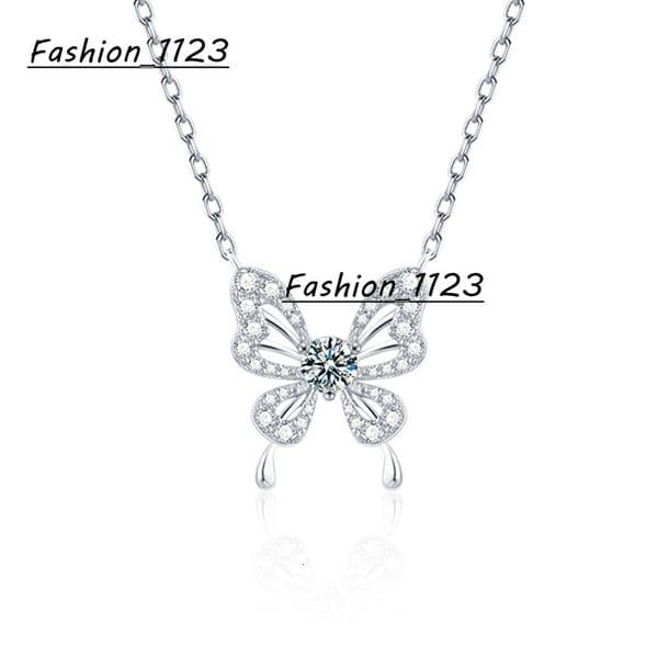 RGEM Womens 925 Sterling Silver 05ct Moissanite Diamond Collarbone Pendant Necklace Best Price Jewelry