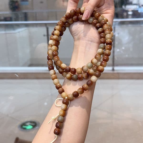Dunhuang Classical Beauty Duo Circle Original Duo Bao Bodhi Buddha Hand 108 Bead Bracelet Chinese Buddha Bead Bracelet Prayer Bead Sweat Bead Chain