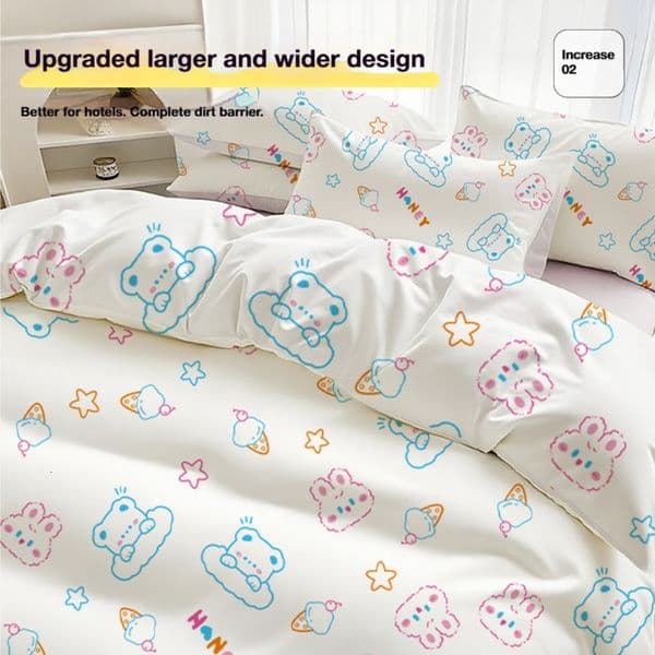 Blue Cat Disposable 200x220cm Bedding Set - 4-Piece Travel Kit Portable Hotel Supplies Sold Individually CP12