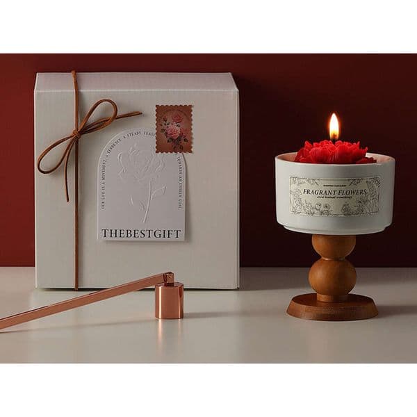 Camellia Scented Candle Goblet High-end Box High Aesthetic Decorative Ornament Birthday Gift Souvenir
