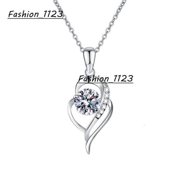 XL020 925 Sterling Silver Moissanite Necklace Pendant Romance Heart High Quality for Women Wedding Engagement Jewelry Gift