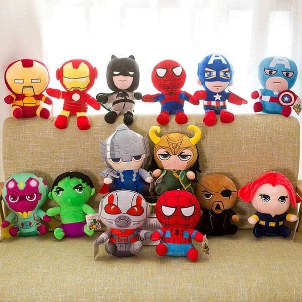 Marvel Bandai New Avengers Plush Toy Spider Captain America Steel Thor Superman Doll Doll Boy Birthday Gift Christmas Gift Luxury Marvel Plush Toys