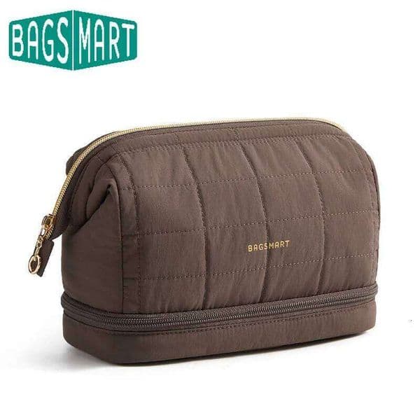 BAGSMART Toiletry Bag Puffy Padded Make Up Bags for Women Makeup Organizer Case Travel Essentials Toiletries 26H0206