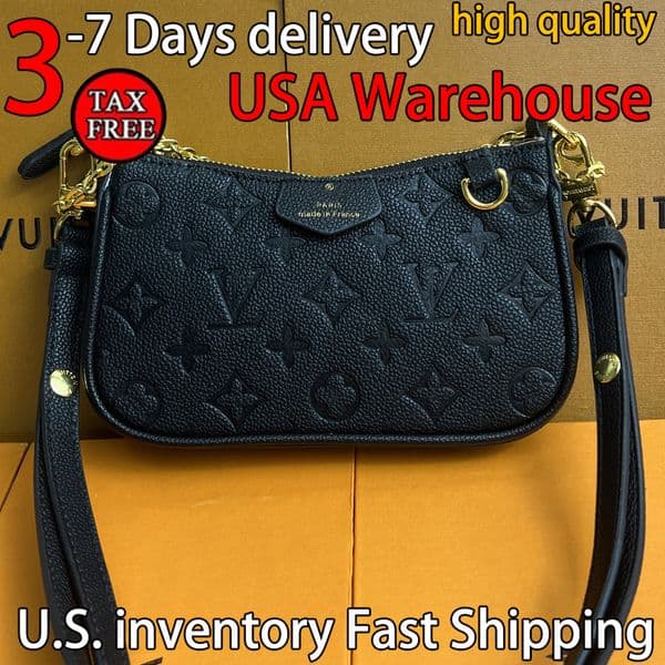 Designer Bag Shoulder Bags Luxury Bag Easy High Quality Women Handbag Purse Crossbody Bag Cowhide Shoulder Chain Bag Embossed Black Shopping Bag M44813 Brand Bags