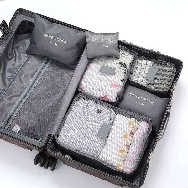 6Pcs Travel Storage Bags Set Portable Luggage Organizer Suitcase Pouch Cube For Shoes Packing Clothes 26H0206