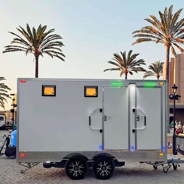 ADA Compliant Mobile Restroom for Public Beaches Portable Toilet with Corrosion Resistant Materials and Large Access Door