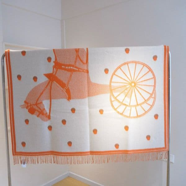 Designer Orange H Blankets Cushion Blanket TOP Selling Big Size Wool Gig Size