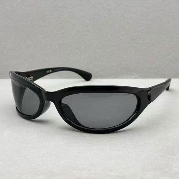 Fashion designer women oval sunglasses 26SS European American retro acetate fiber frame curved top quality A71763 street photography Lady glasses