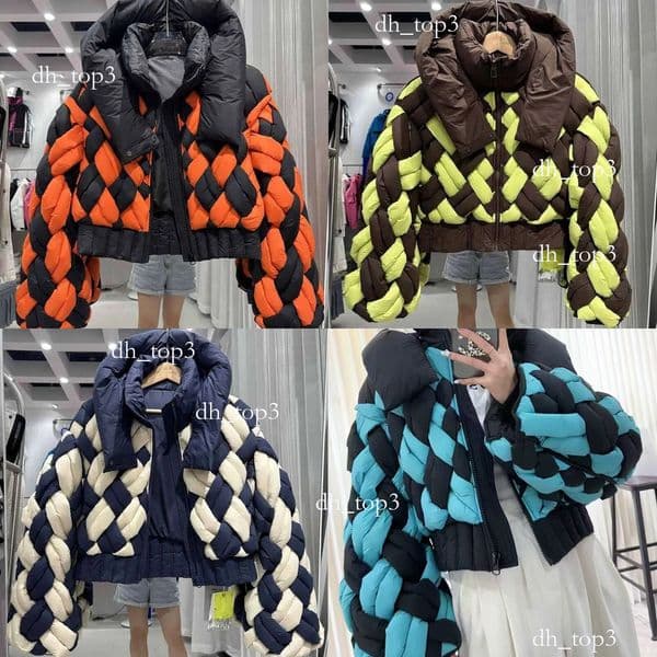 Winter 90% White Duck Hooded Parker Outwear Women Zipper Loose Quilted Short New Female Patchwork Twists Down Jacket 4b