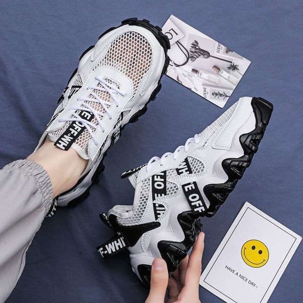2026 new model Designer Dad Shoes Men's Breathable Hollow Korean Edition Sports Shoes Men's Versatile Shoes Men's Fashion Casual Mesh Shoes