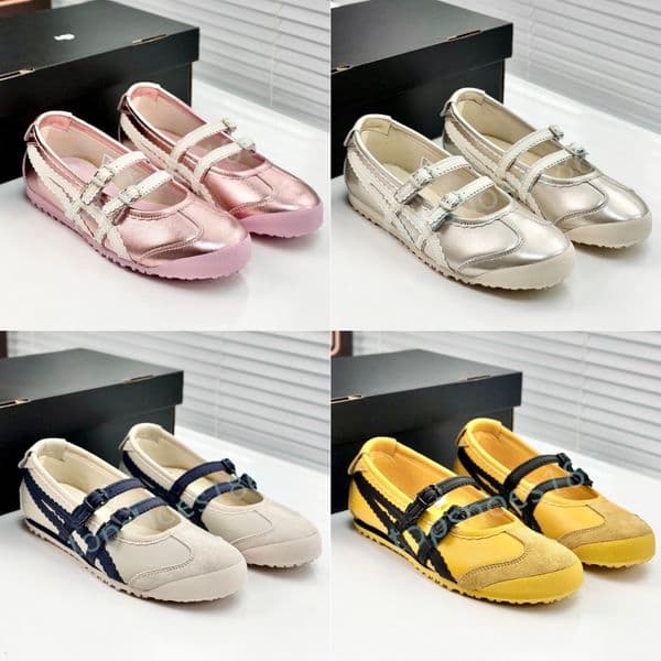 designer shoes casual sneaker women shoe Casual Shoes Tiger Ballet Metallic Silver Triple Black White fashion Non-slip Flats Leather luxury Loafers Ladies Girls