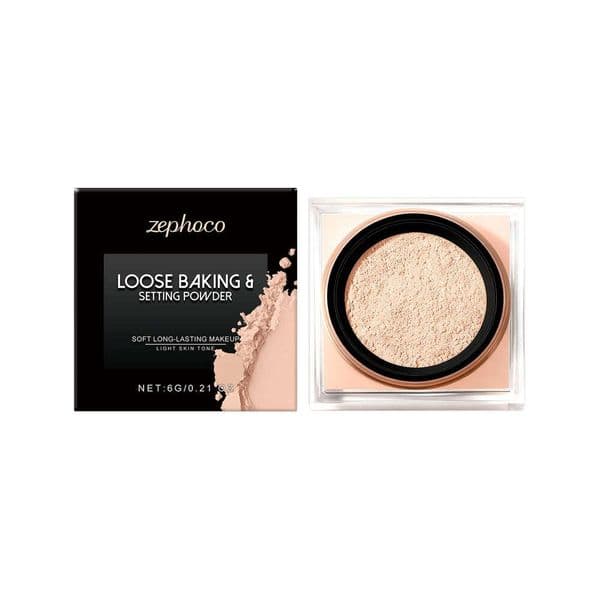 Zephoco Soft for Fair Skin, Lightweight, Smooth, Delicate, Clear, Color-Enhancing Makeup Setting Powder