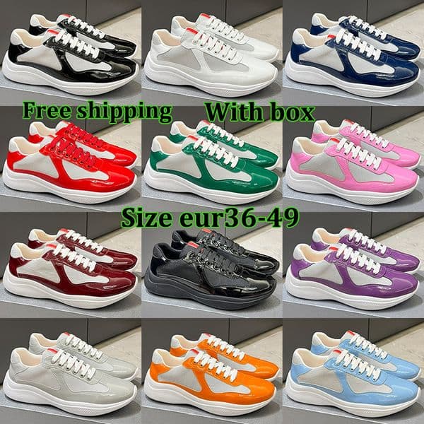 with box america cup men hoe women deigner hoe cup neaker triple black white pink navy blue men women outdoor port big size 49