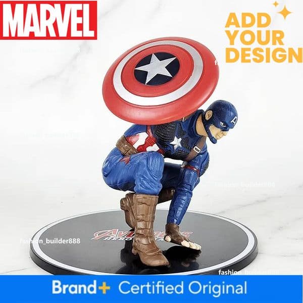 Marvel Action Figures Hulk Capain America Ironman Spider man Model Collecion With Base 10-13CM