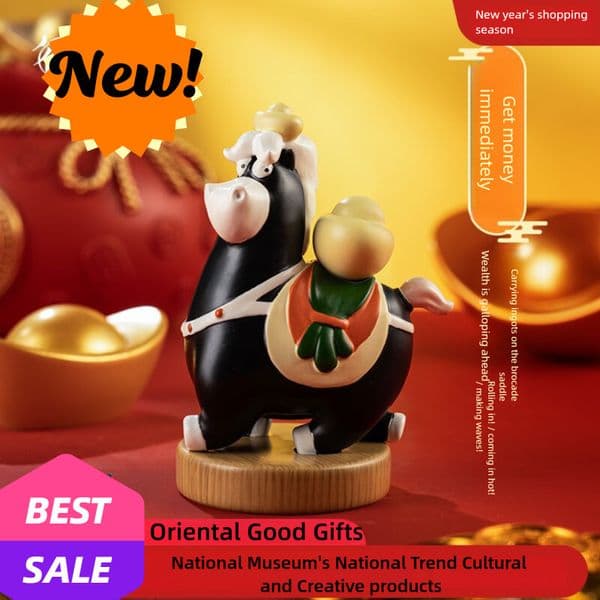Bestseller National of China Black Figurine Museum Cultural and Creative Horse Mascot Blind Box New Year Gift ddmySat