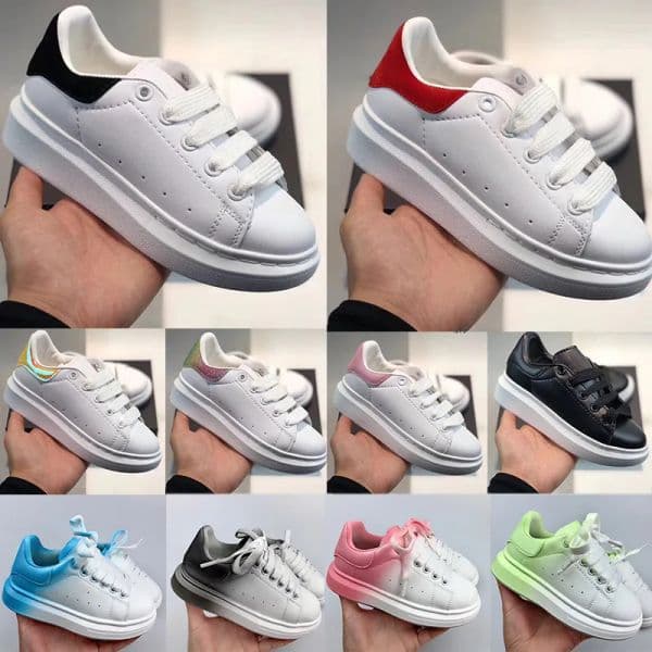 2027 Kids shoes kid Sneaker Leather Classic Sports Designer Children Shoes White Dream Blue Boy Girls Fashion 26-35