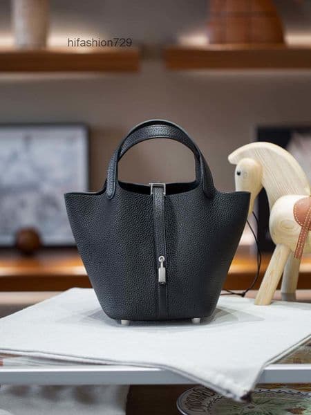 10a Top quality picotins lock bag designer bag shoulder bag taurillon clemence calfskin wax thread hand sewn tote bag 18cm 22cm bags designer women bag 29PA