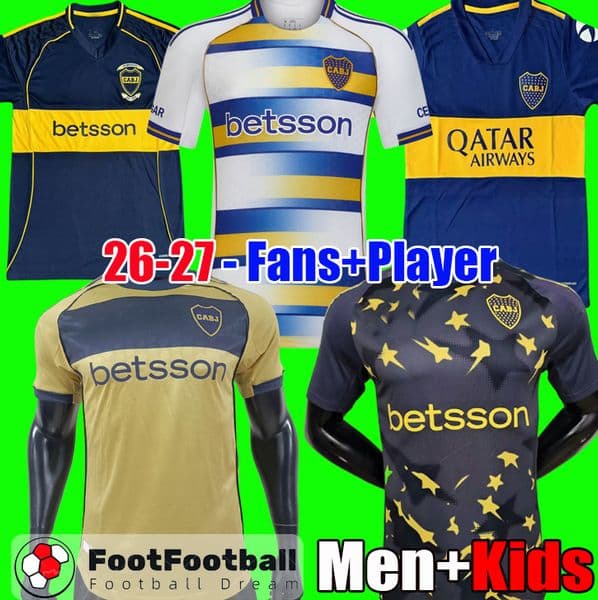 2026 Boca Juniors 26 27 120th Anniversary Home Kit football shirt Soccer Jerseys 2026 2027 away Third Men Kit Kids set tops