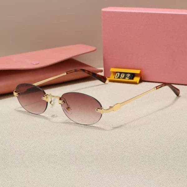 sunglasses designer women new Edge trimming Metal Frameless glasses designers sung glasses small oval fashion sunglasses men shades designer glasses UV400