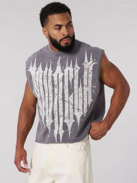 Men's T Shirts Brand Summer Gym Cotton Tank Top Sleeveless Shirt Man Bodybuilding Clothing Casual Fitness Workout Running Vest Sportswear 5bc