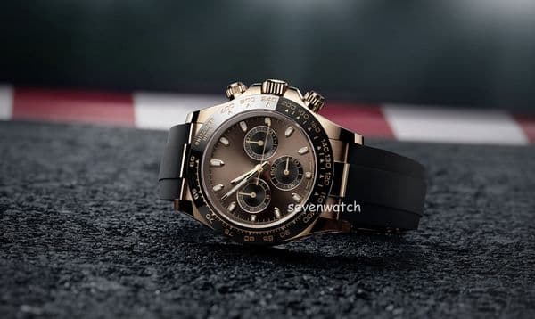 40mm Rose Brown Rubber Series Mens Sport Watch Work Function Automatic 904L Stainless Steel Designer 116610 Mechanical Movement with Sapphire Glass