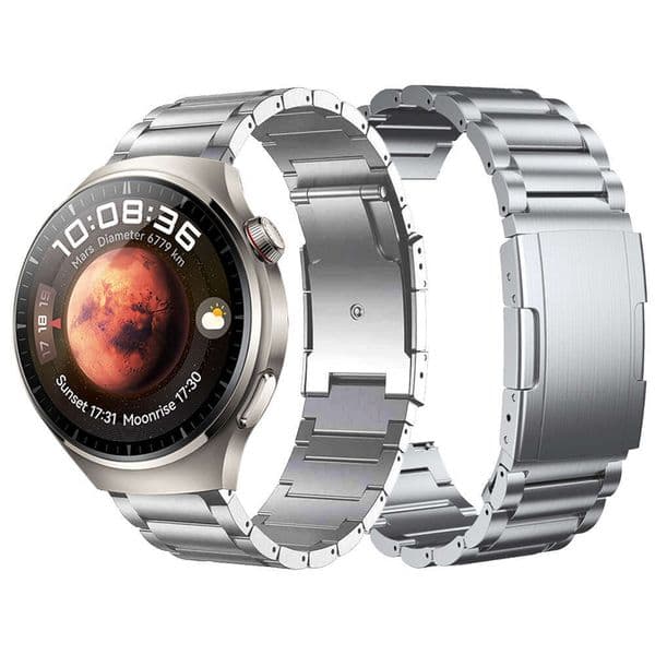 New Model Suitable for Huawei Alloy 22mm 20mm Samsung Three Bead Pure Titanium Material Smart Watch Band