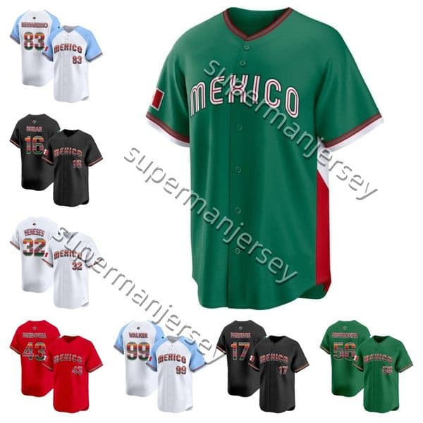 56 Randy Arozarena Mexico 2026 WBC Jersey World Baseball Classic Jarren Duran Luis Urias Taijuan Walker Alejandro Ki
