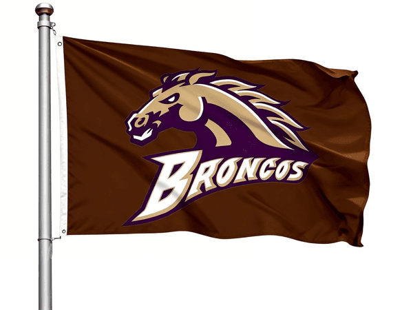 NCAA 3x5FT Flag NCAA Western Michigan Broncos Flag Festive Gifts 3x5ft - Polyester Banner for Fans & Home Decor Outdoor Banner With 2 Brass Grommets 0327