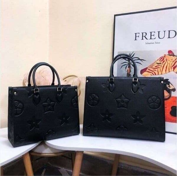 Luxurys Designer Bag On The Go Embossed Flower Large Capacity GM MM Tote Bag Fashion Sac Femme Shoulder Bags Women Handbag Handle Ladys Totes Bag Female Backpack 18 88