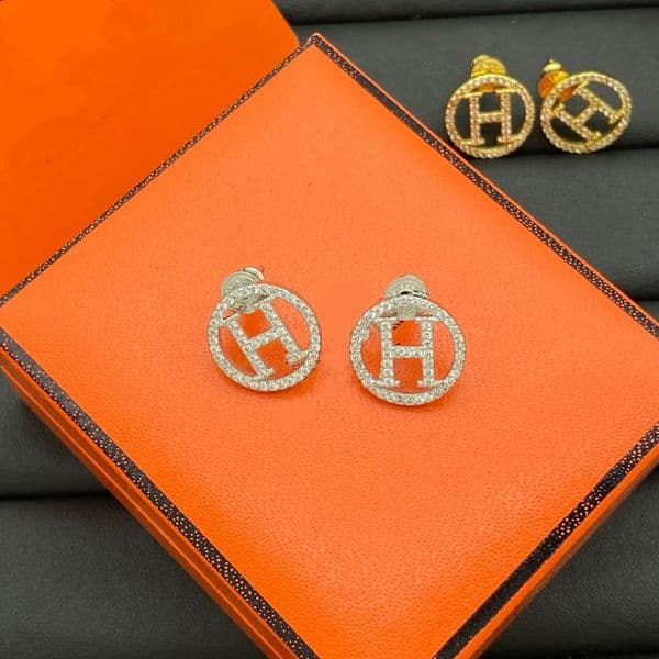 top Earrings women's Designer for woman Luxury Stud jewelry Brand fashion end pig nose H Minimalist and high niche design earrings